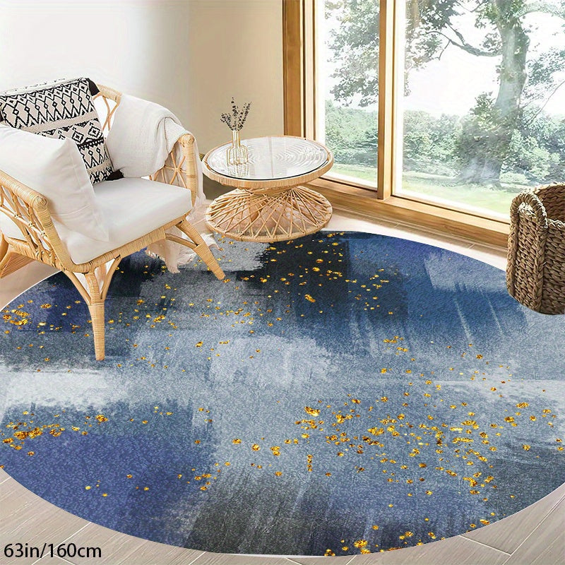 LunaWeave | Stylish Round Rug Non-Slip | Modern Boho Rug with Washable Design for Every Home