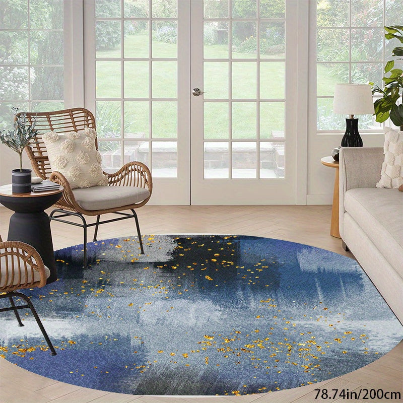 LunaWeave | Stylish Round Rug Non-Slip | Modern Boho Rug with Washable Design for Every Home
