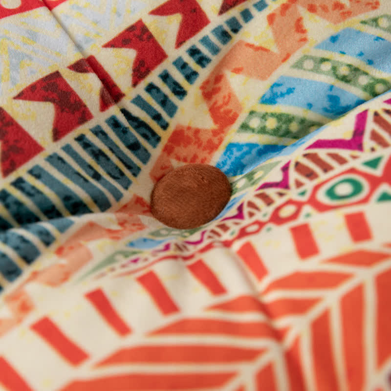 Ownkoti Morocco Style Chair Pad Floor Cushion | Soft Cotton Seat Pillow with Ruffle | Comfortable Floor & Chair Cushion for Home and Office
