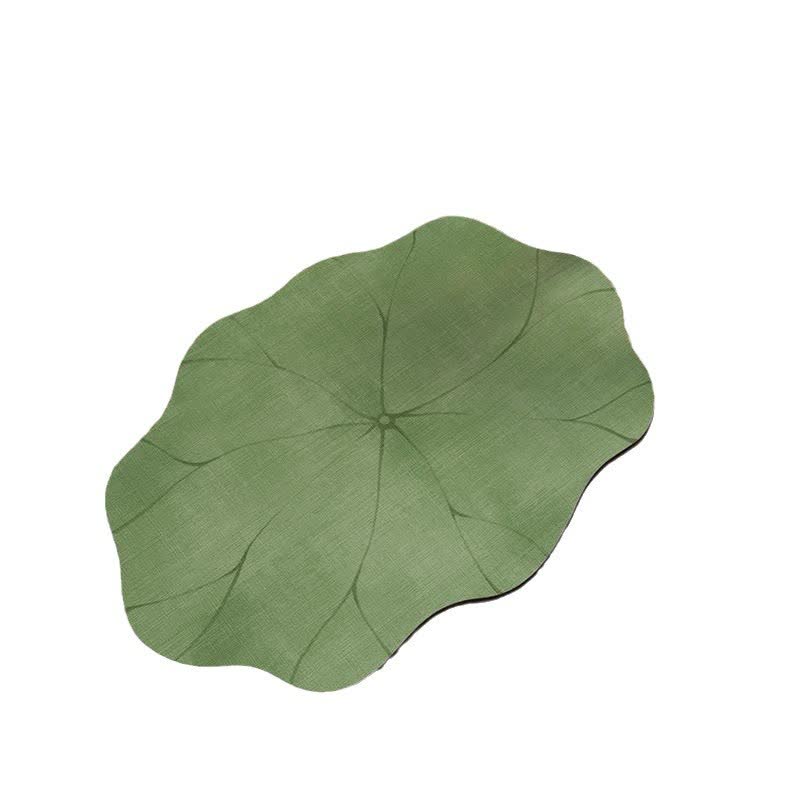 Lotus Leaf Diatom Mud Anti-Slip Bath Mat | Quick Dry Water Absorbent Bathroom Rug | Non-Slip Floor Mat for Bathroom & Entryway