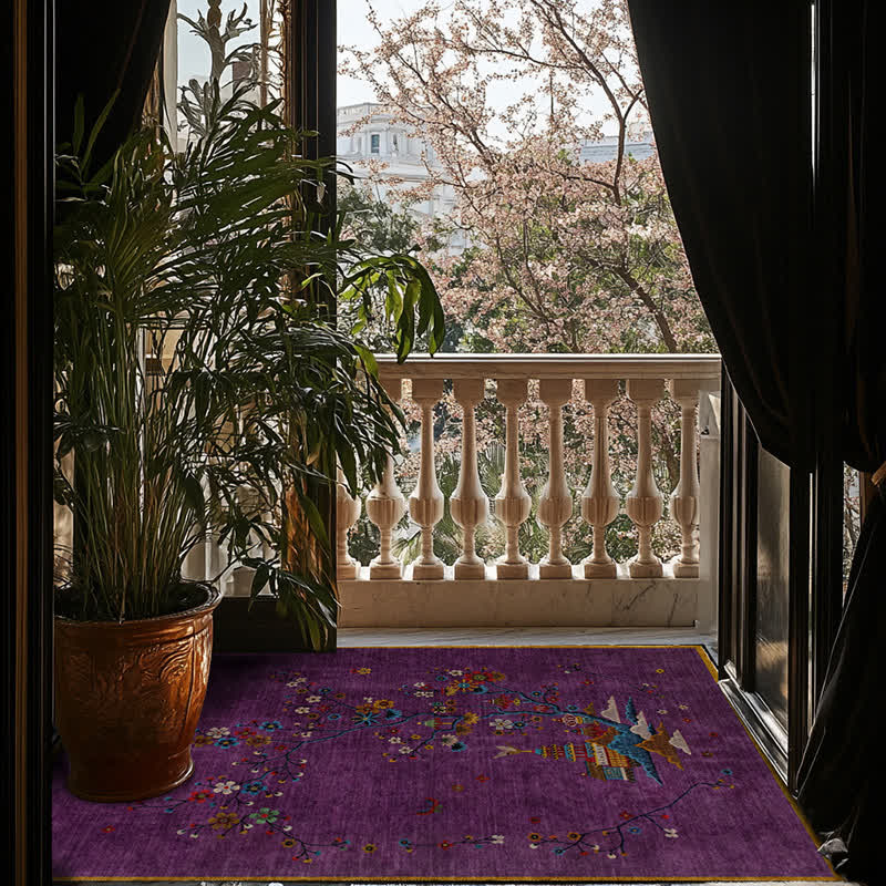 Natural Landscape Washable Area Rug for Living Room | Anti-Slip Foldable Carpet | Soft Machine Washable Polyester Rug | Elegant Home Décor