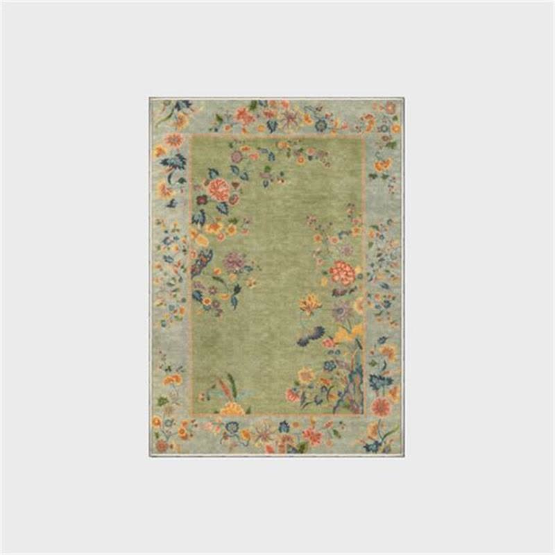 Floral Indoor Outdoor Non-Slip Area Rug | Weather-Resistant Decorative Carpet for Patio, Living Room & Bedroom | Soft Polyester Floor Rug