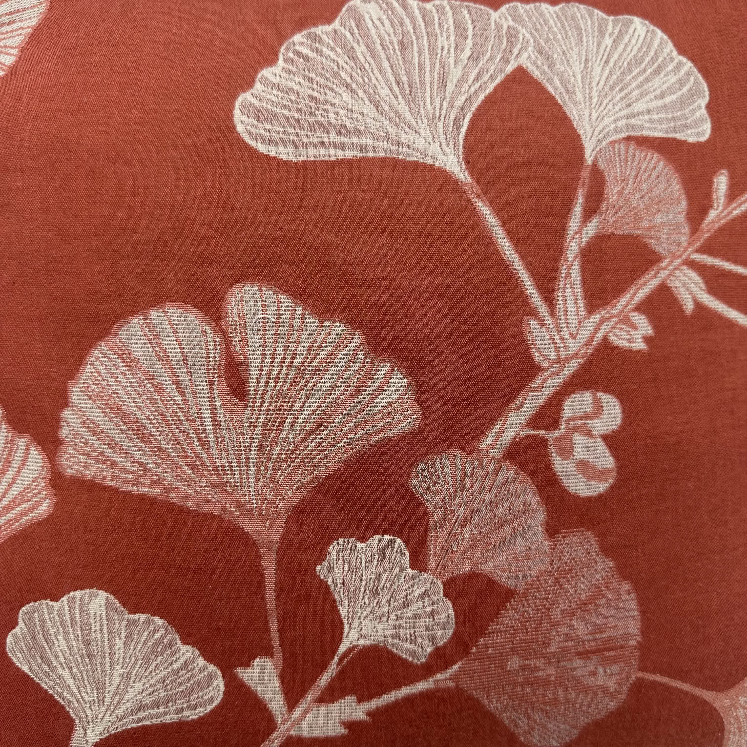 Rustic Ginkgo Leaf Accent Pillow | Decorative Throw Cushion with PP Cotton Insert | Soft Polyester Sofa Pillow | 45×45cm Home Décor