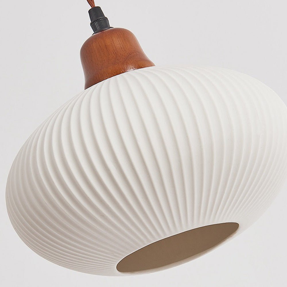 White Ceramic Pendant Lamp | Rustic Metal & Ceramic Ceiling Light | E26 LED/Incandescent | Adjustable Hanging 1.5m | Living Room Kitchen Dining Room