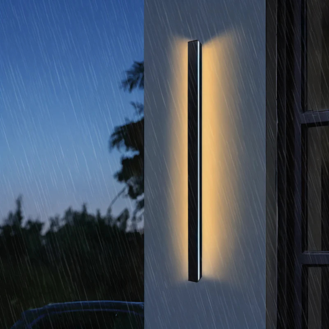 Rhea LED Wall Lamp Indoor & Outdoor | Modern Black IP65 Waterproof Wall Light | Energy Efficient