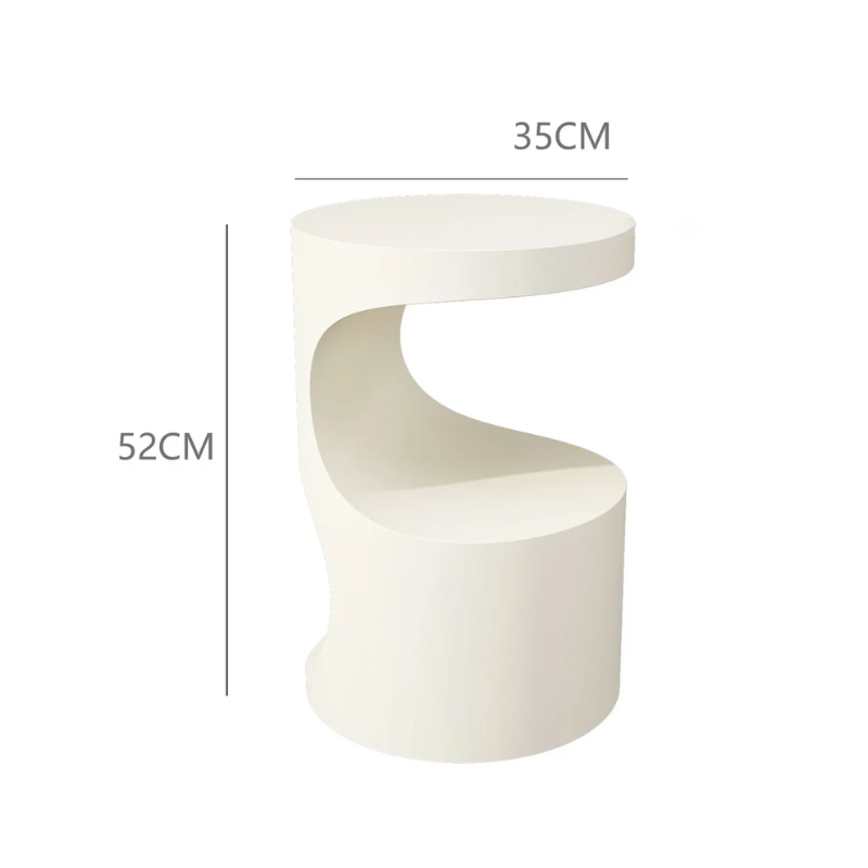 Virellom Design Side Table with Storage | Modern Resin Nightstand, Coffee Table & Accent Table