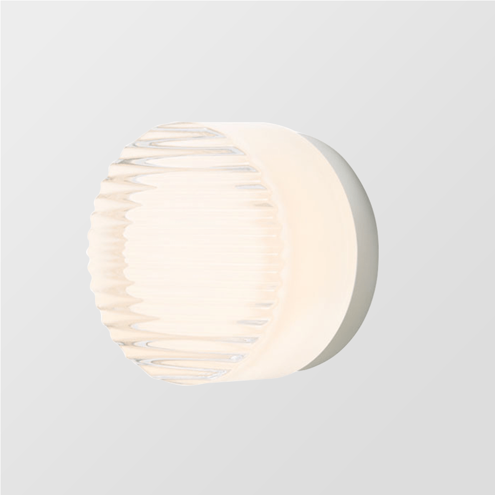 Modern Round LED Wall Lamp Indoor & Outdoor | Up Down Ambient Light | Acrylic Aluminum | Waterproof Compact Wall Sconce