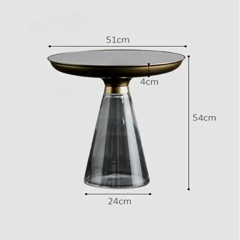 Bellario Round Glass Coffee Table | Italian Modern Side Table | Luxury Minimalist Accent Table