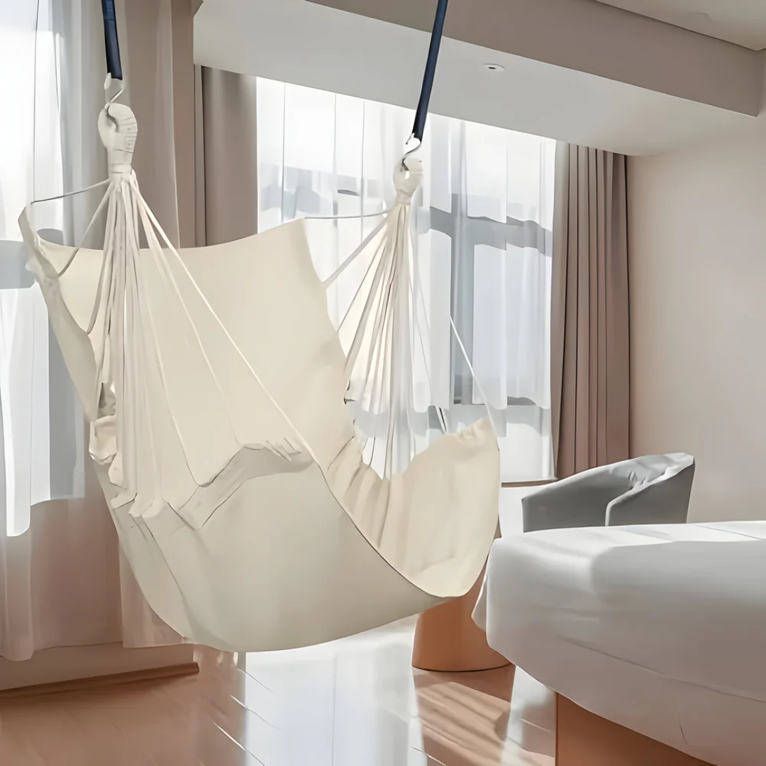 Comfortable Hammock for Garden Balcony Relaxation | Durable Polyester Cotton | 150 kg Capacity | Indoor Outdoor Use
