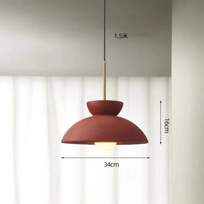 Scandinavian Pendant Lamp for Dining Room | Augustus Minimalist Metal Resin Design | E26/E27 Socket | Adjustable 1.5m Cable