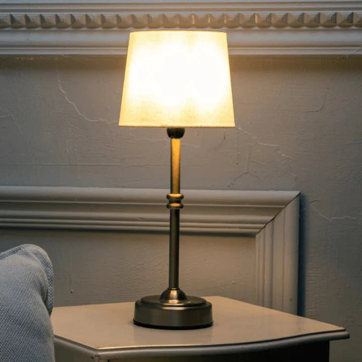 LED Retro Fabric Wireless Table Lamp