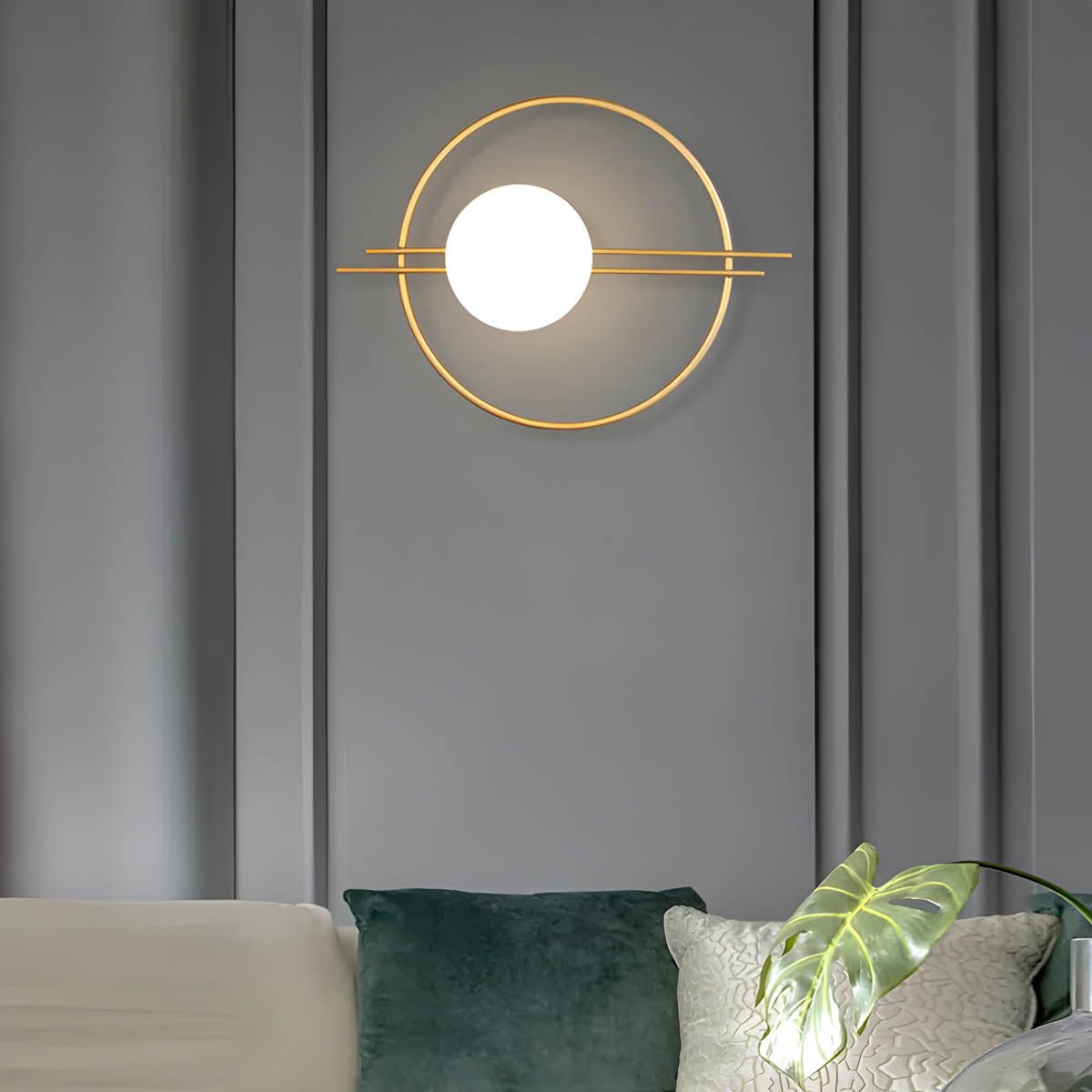 Modern Glass Wall Lamp for Bedroom & Living Room | Iron Frame Design | 7W LED | 3–5m² Coverage | Non-Dimmable AC Lighting
