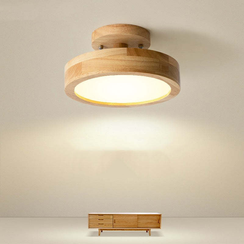 Modern LED Ceiling Lamp Made of Wood