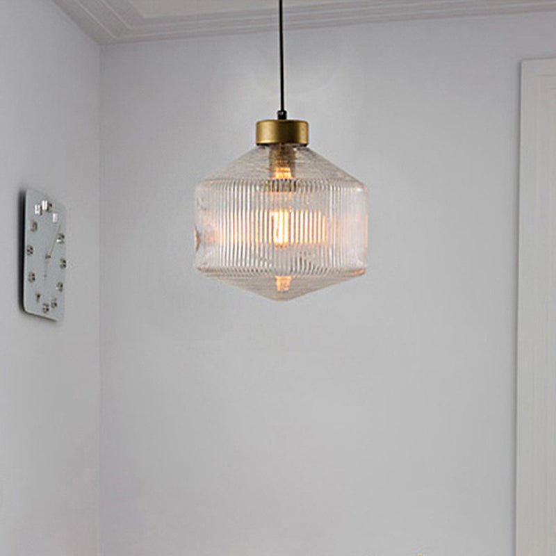 Modern Drum Pendant Lamp Glass Ceiling Light | E26/E27 Socket Hanging Fixture | Minimalist Indoor Lighting Ø25cm