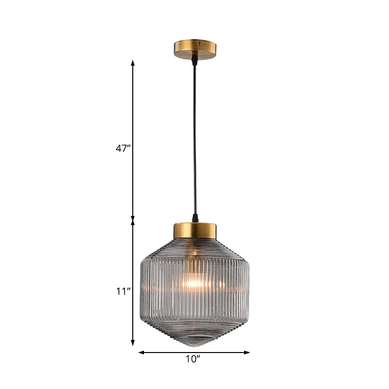 Modern Drum Pendant Lamp Glass Ceiling Light | E26/E27 Socket Hanging Fixture | Minimalist Indoor Lighting Ø25cm