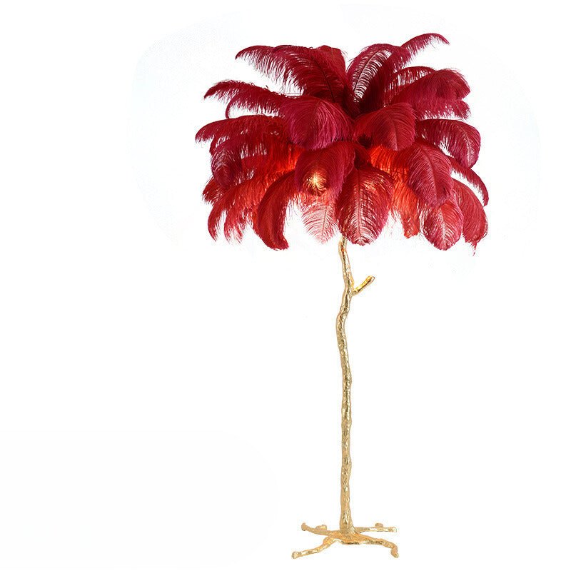 Nordic Ostrich Feather Floor Lamp