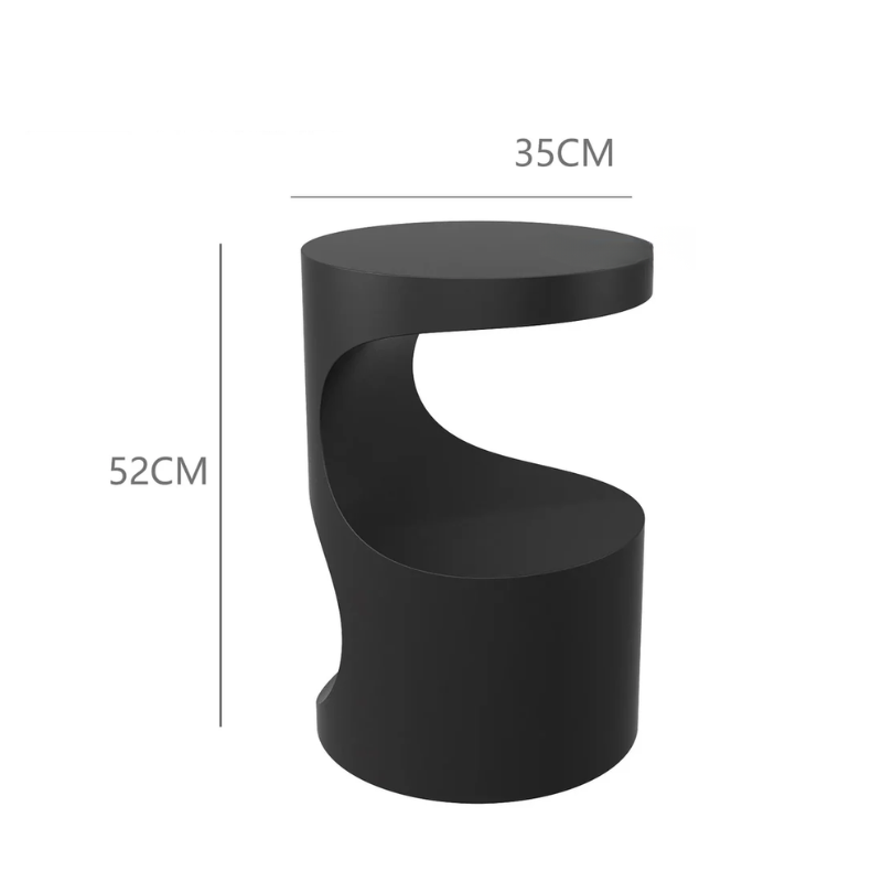 Virellom Design Side Table with Storage | Modern Resin Nightstand, Coffee Table & Accent Table