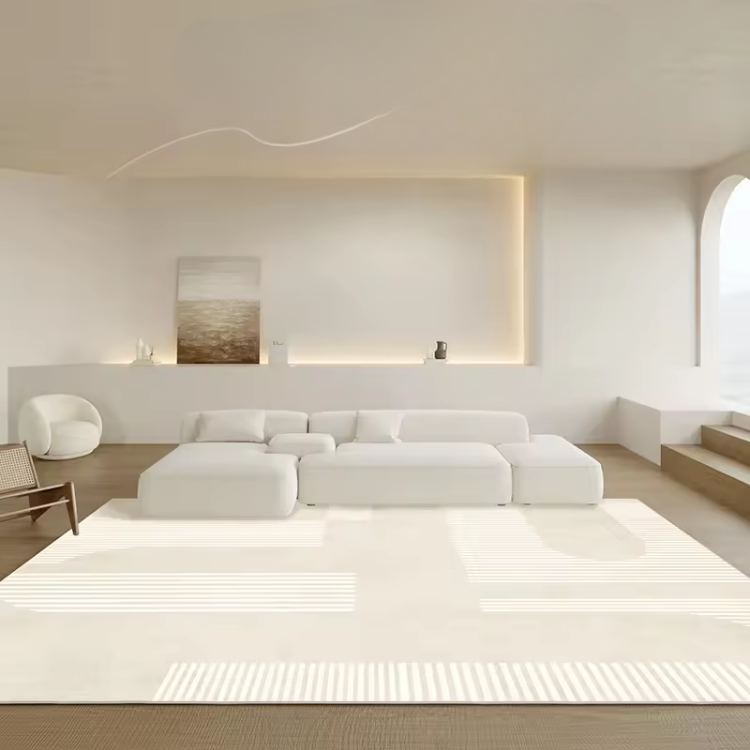 Thalirion Japanese Minimalist Area Rug | Plush Soft Non-Slip Carpet | Large Bedroom & Living Room Floor Rug
