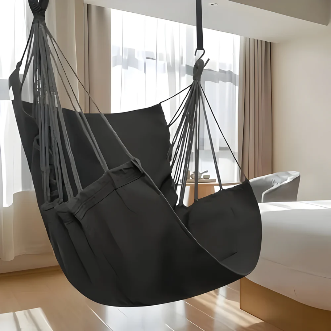 Comfortable Hammock for Garden Balcony Relaxation | Durable Polyester Cotton | 150 kg Capacity | Indoor Outdoor Use
