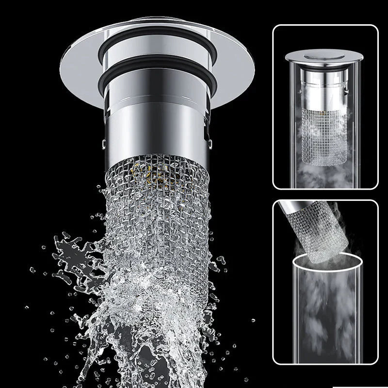 Drain strainer for shower and sink | Hair strainer made of stainless steel | StoppFix