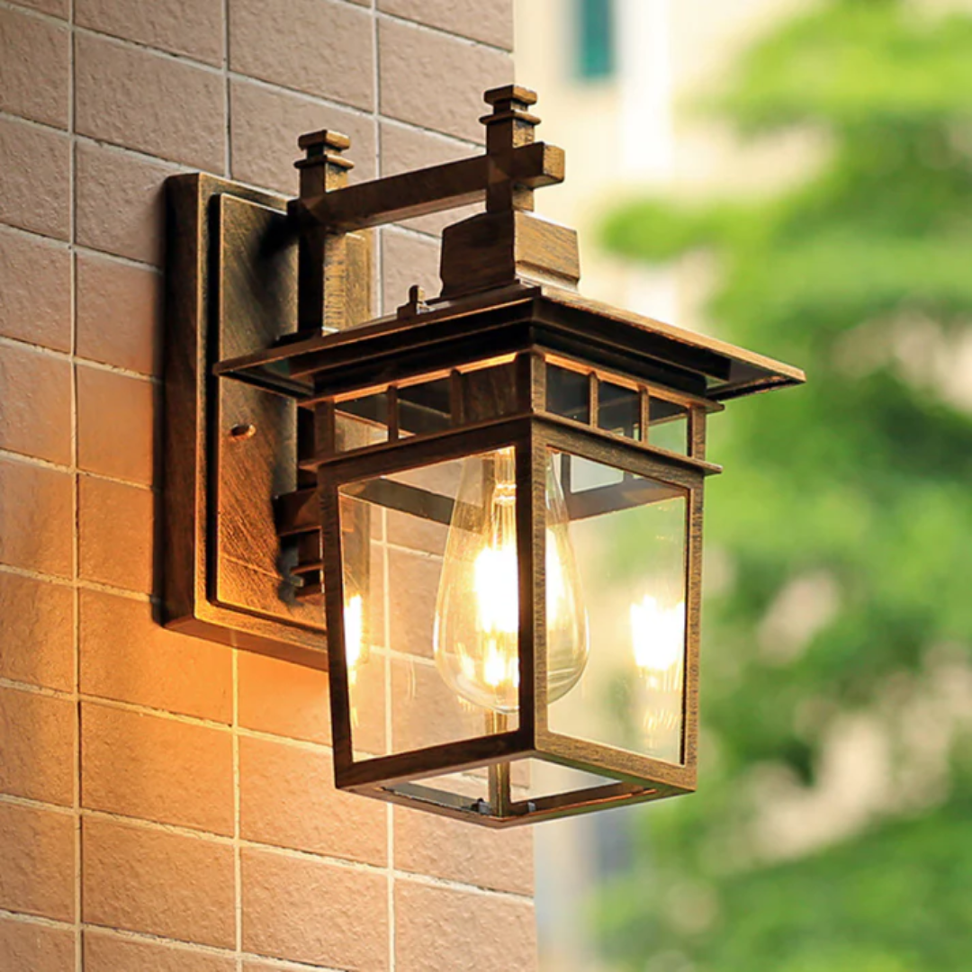 Fylo Black Outdoor Wall Lamp | Modern E27 Exterior Wall Light | IP44 Waterproof Garden Lighting