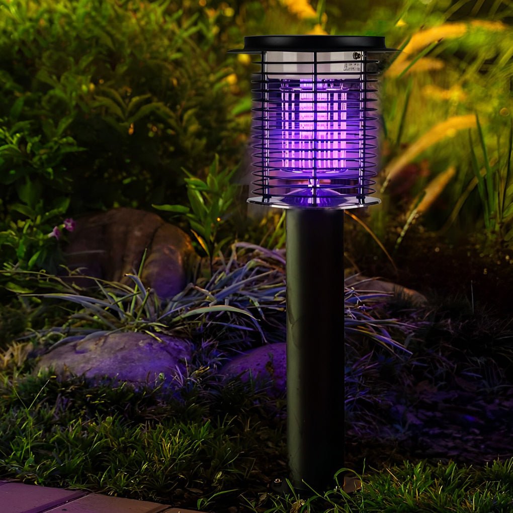 Waterproof Solar & USB Mosquito Killer Lamp | Dual-Mode LED Bug Zapper | Outdoor Insect Trap Light | Stainless Steel 4.2KV Pest Control Device