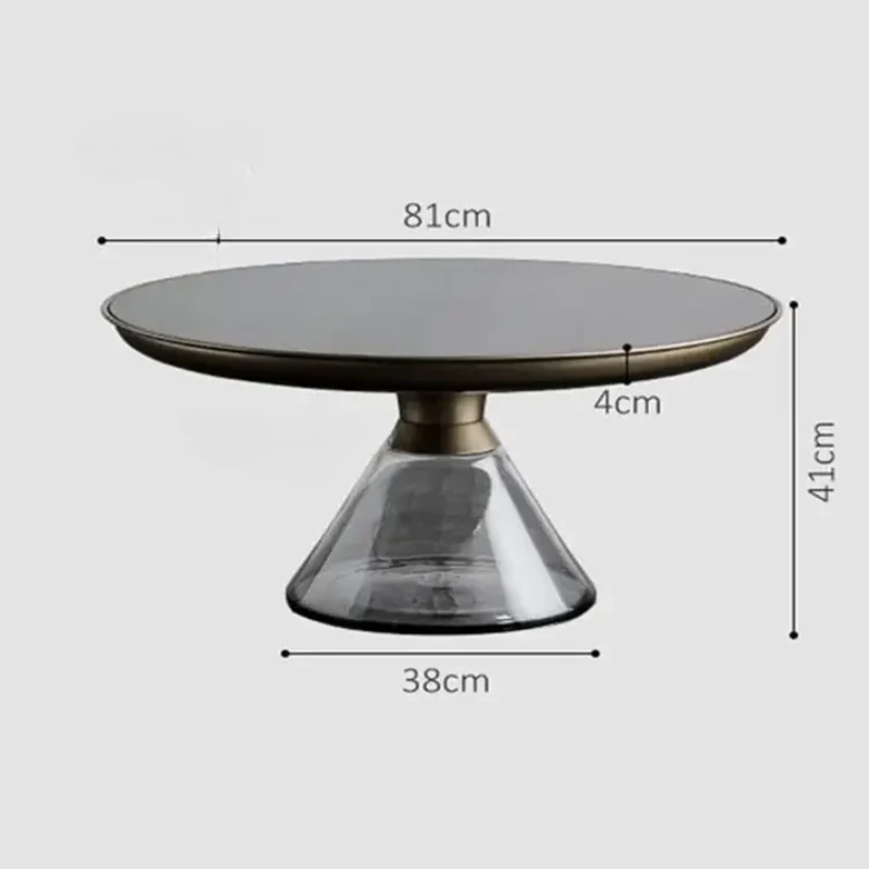 Bellario Round Glass Coffee Table | Italian Modern Side Table | Luxury Minimalist Accent Table