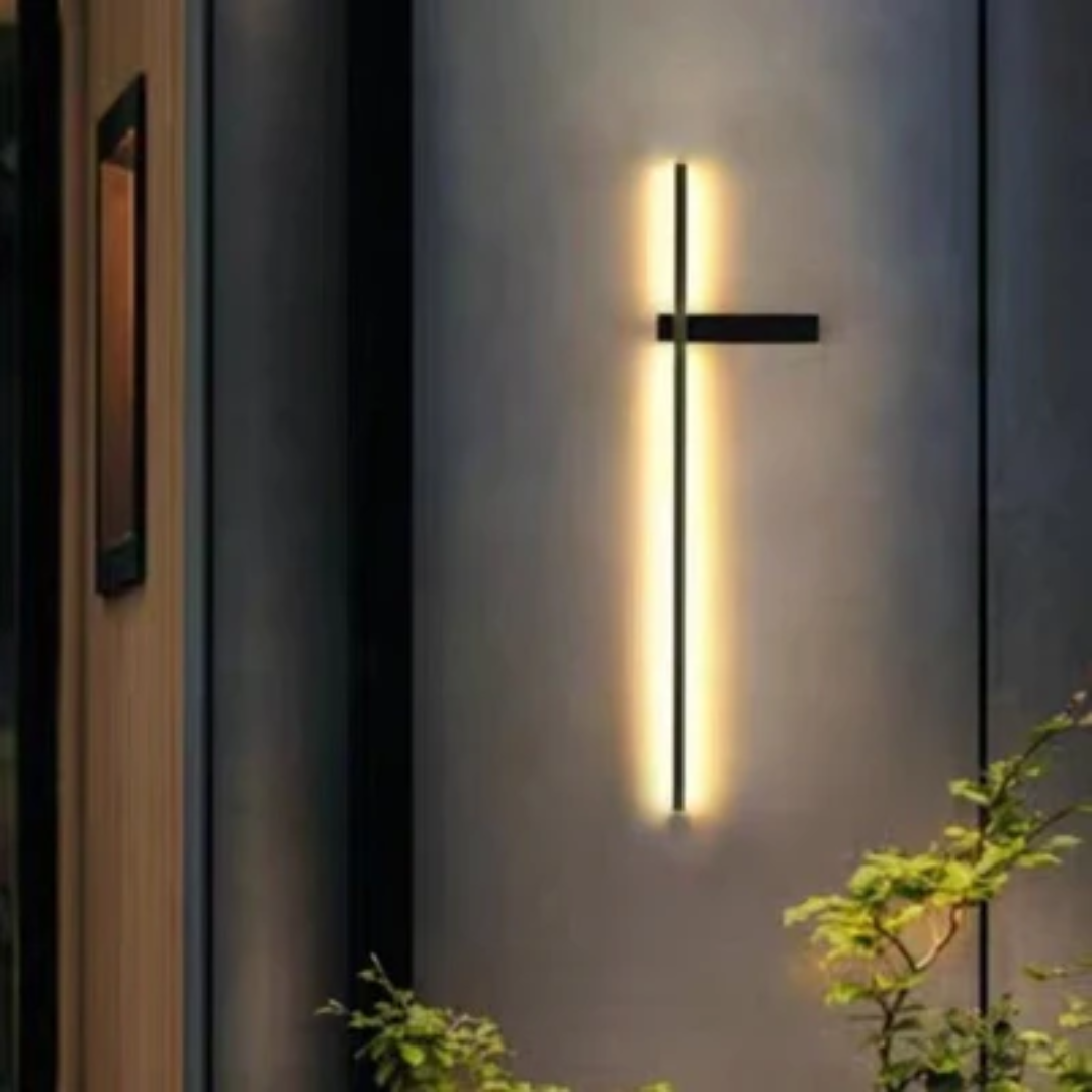 Dravona Modern Outdoor Wall Lamp | Wireless LED Exterior Light | IP54 Warm White Dimmable