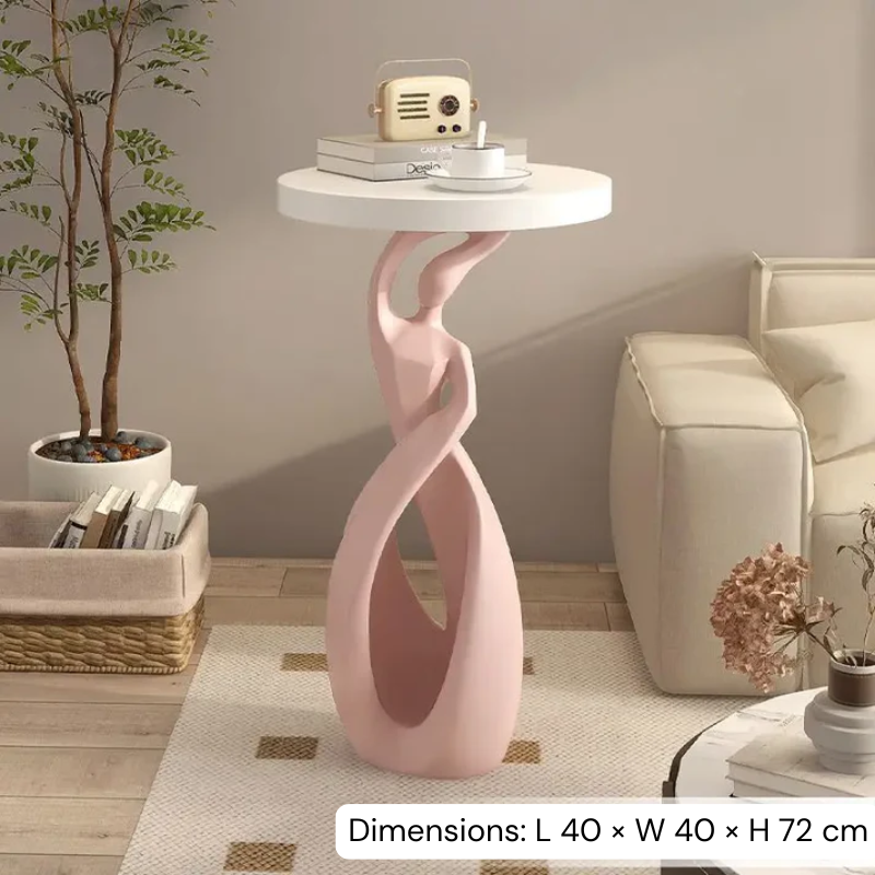Orviano Luxury Side Table | Modern Resin Accent Table | Elegant Sofa & Bedroom Corner Table