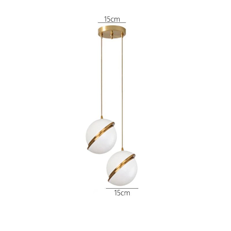 Golden Pendant Lamp Lumaglo Crescent Design | Acrylic Brass Finish | E27 Socket | Elegant Ceiling Lighting for Bedroom Living Room