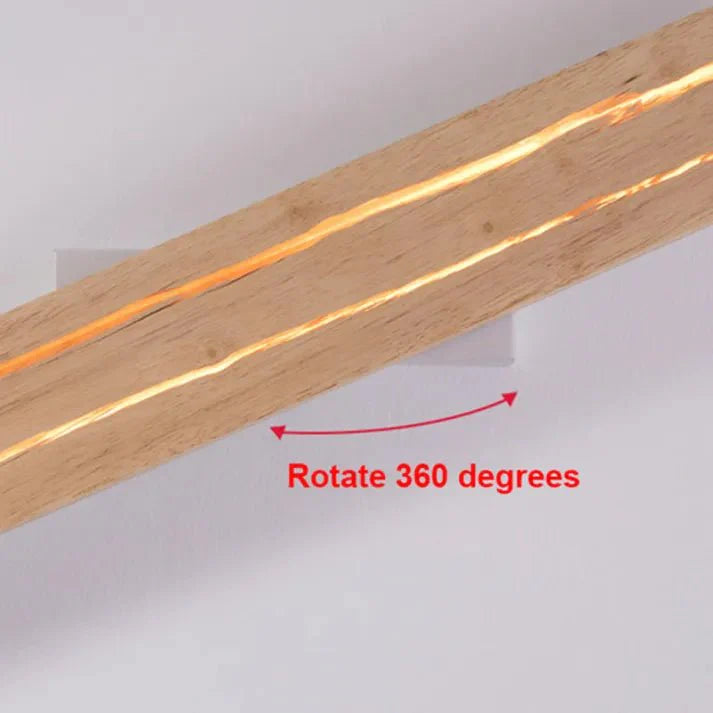 Modern Wooden Crack Wall Sconce LED | Natural Wood & Acrylic Wall Lamp | Ambient Indoor Lighting Ø30/50cm | Home Decor Wall Light
