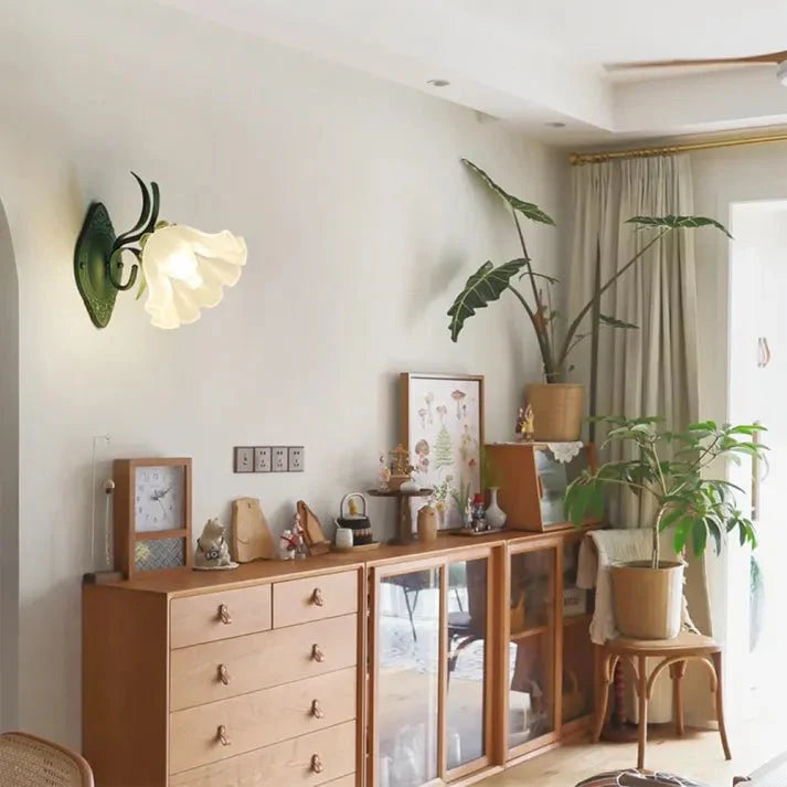 Lily of the Valley Flower Wall Lamp | Floral Design | E27 Socket | Iron Acrylic | Decorative Ambient Lighting for Bedroom and Living Room