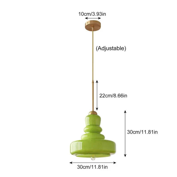 Bauhaus Gourd Glass Pendant Lamp | E27 Ceiling Light | Glass & Brass or Iron | Modern Decorative Lighting | Adjustable Hanging