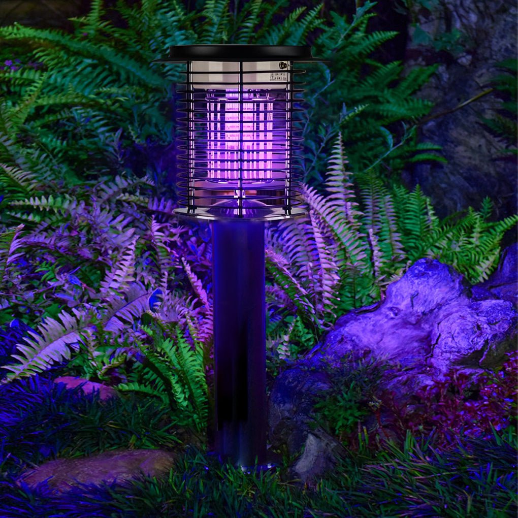 Waterproof Solar & USB Mosquito Killer Lamp | Dual-Mode LED Bug Zapper | Outdoor Insect Trap Light | Stainless Steel 4.2KV Pest Control Device