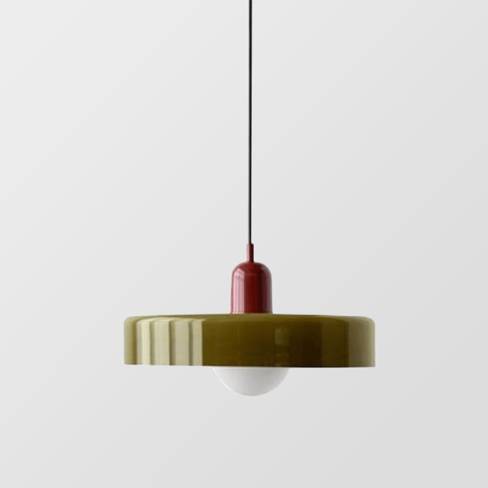 Bauhaus Pendant Lamp Made of Colored Glass