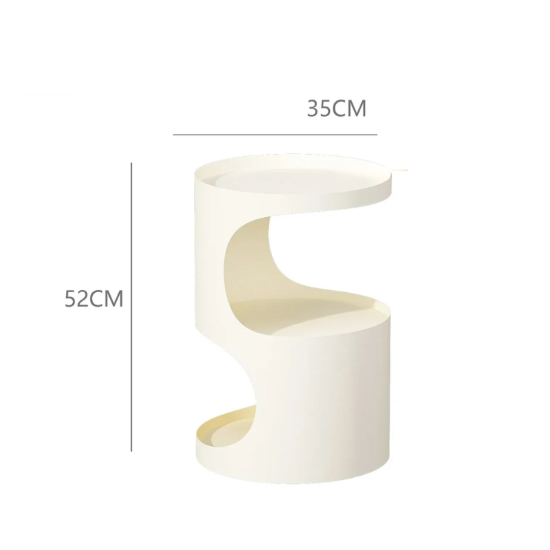 Virellom Design Side Table with Storage | Modern Resin Nightstand, Coffee Table & Accent Table
