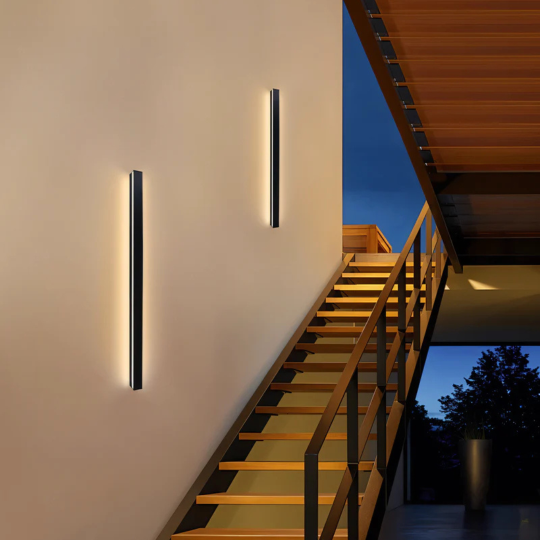 Rhea LED Wall Lamp Indoor & Outdoor | Modern Black IP65 Waterproof Wall Light | Energy Efficient