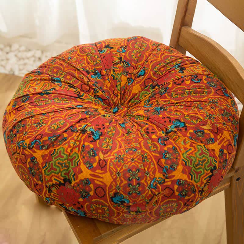Ownkoti Bohemian Chair Pad Floor Cushion | Soft Cotton Seat Pillow | Comfortable Floor & Chair Cushion for Home and Office