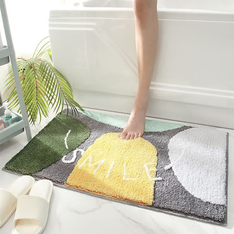 Leaf Pattern Non-Slip Bathroom Rug for Bathroom & Kitchen | Soft Absorbent Bath Mat | Polyester Floor Rug