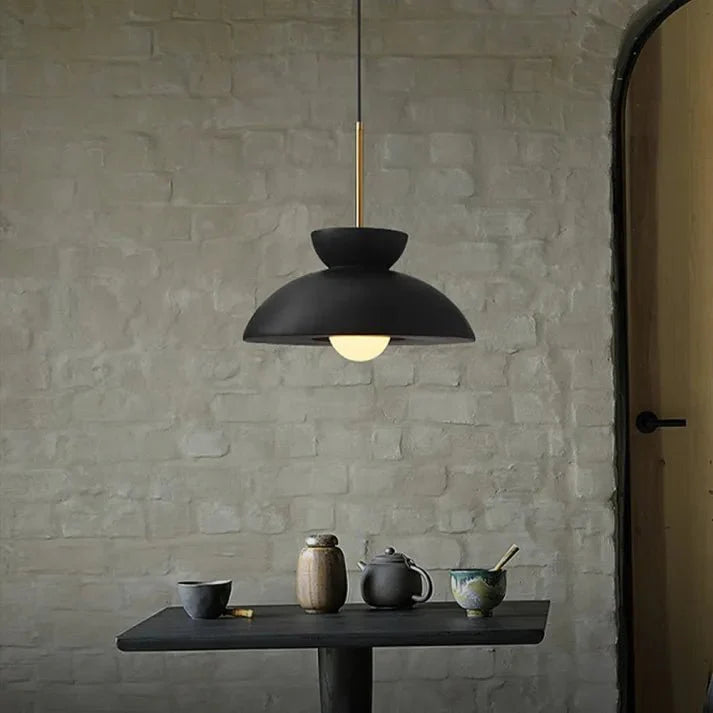 Scandinavian Pendant Lamp for Dining Room | Augustus Minimalist Metal Resin Design | E26/E27 Socket | Adjustable 1.5m Cable