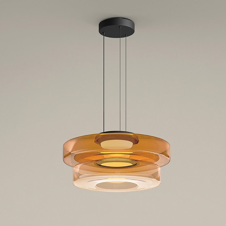 Glass Pendant Lamps in Bauhaus Style