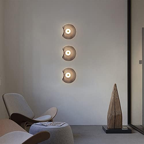 Modern Decorative Wall Lamp Smoked Glass Amber | Scandinavian LED Wall Light | Metal Frame | Warm White 3500K | Indoor Lighting