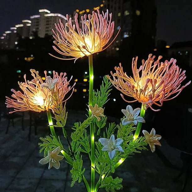 Fanciful Fairy Flowers LED Lamp | Stainless Steel | Whimsical Flower Design | Soft Ambient Lighting | 75cm Height