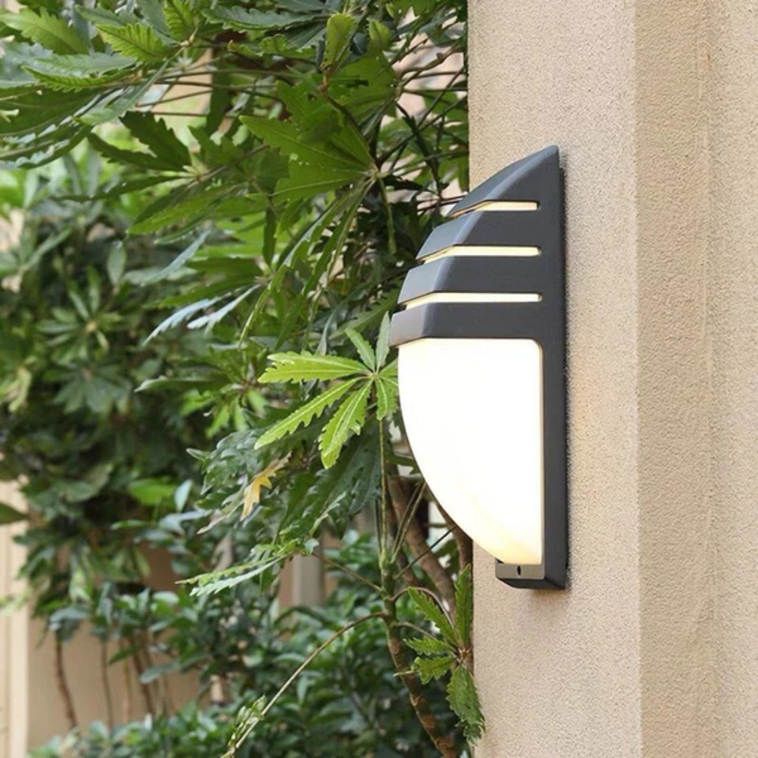 Zymor Outdoor Wall Lamp with Motion Sensor | LED IP65 Waterproof Security Light | Modern Black