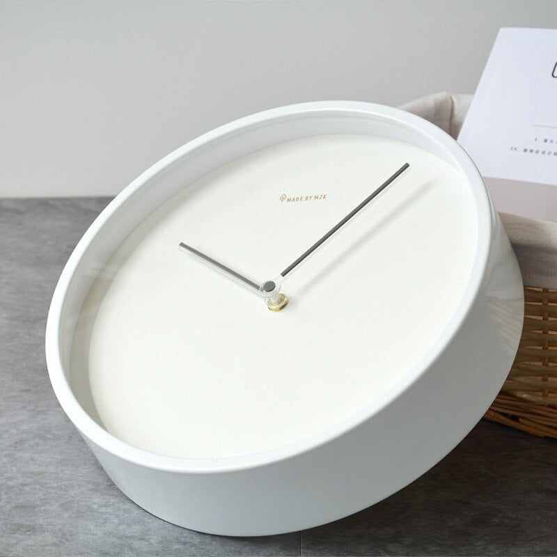 Scandinavian Minimalist Wall Clock | NordLign Silent Quartz Clock Matte Finish | 25–30cm Modern Wall Decor | Living Room Bedroom Office