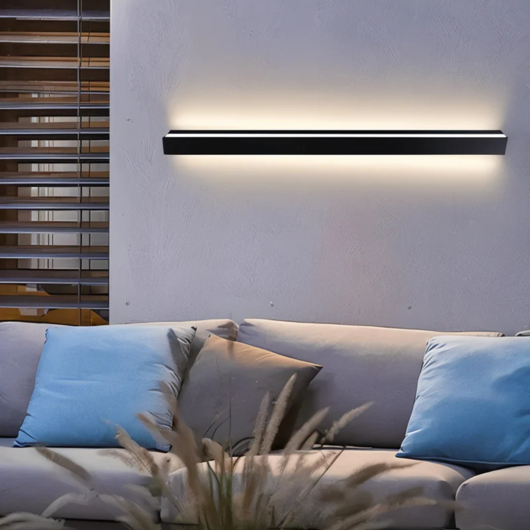 Rhea LED Wall Lamp Indoor & Outdoor | Modern Black IP65 Waterproof Wall Light | Energy Efficient