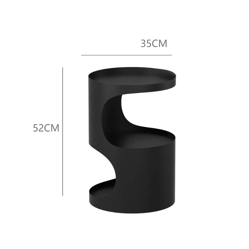 Virellom Design Side Table with Storage | Modern Resin Nightstand, Coffee Table & Accent Table