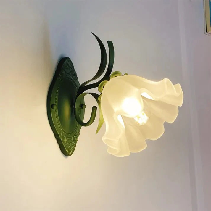 Lily of the Valley Flower Wall Lamp | Floral Design | E27 Socket | Iron Acrylic | Decorative Ambient Lighting for Bedroom and Living Room