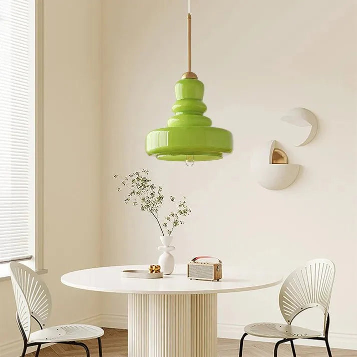Bauhaus Gourd Glass Pendant Lamp | E27 Ceiling Light | Glass & Brass or Iron | Modern Decorative Lighting | Adjustable Hanging