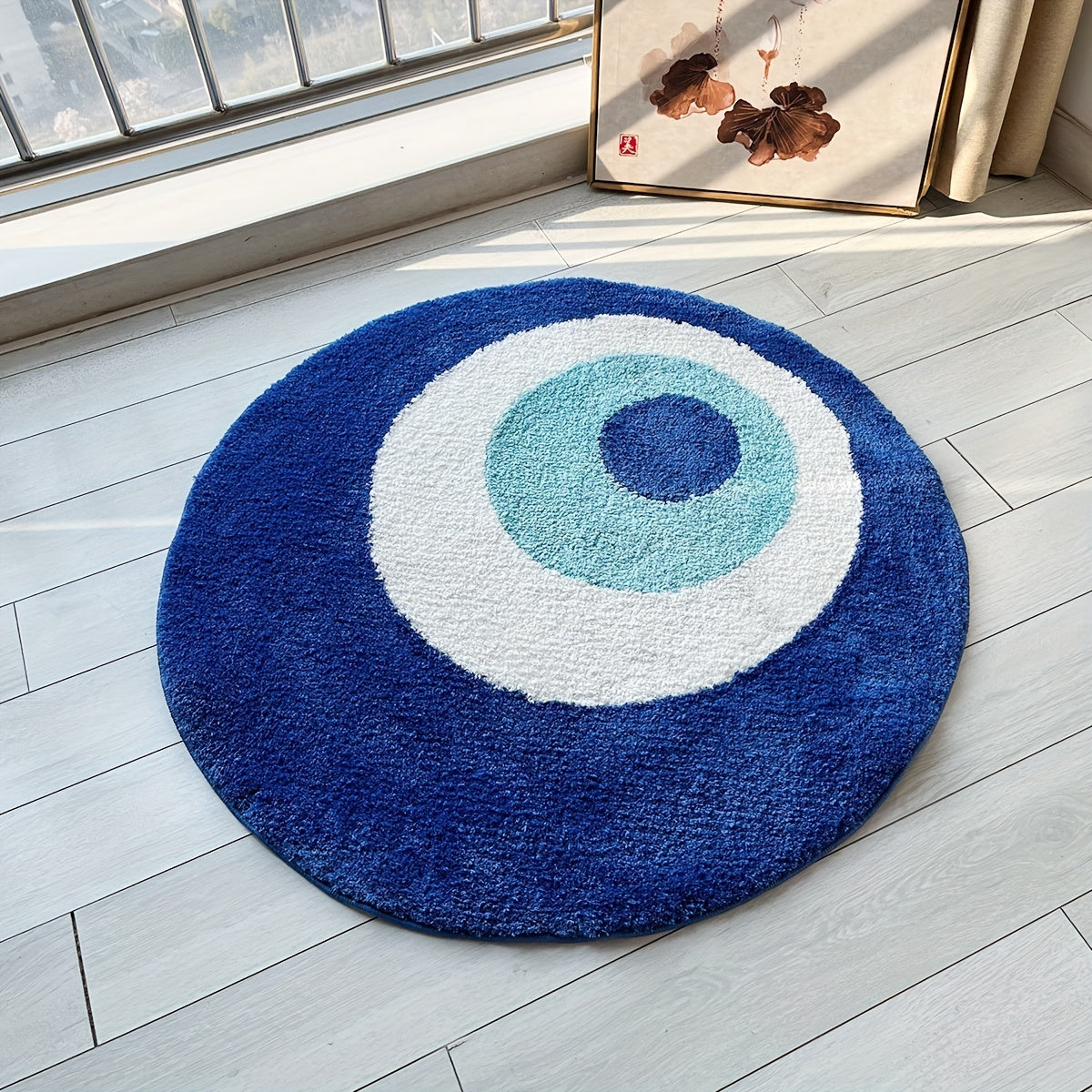 LunaWeave | Circular Rug with Symbol | Spiritual Design, Soft & Washable – Stylish Harmony for Your Home